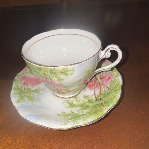 Royal Standard Spring's Gift Tea Cup & Saucer Set 1950s Made In England Vintage - Picture 2 of 5